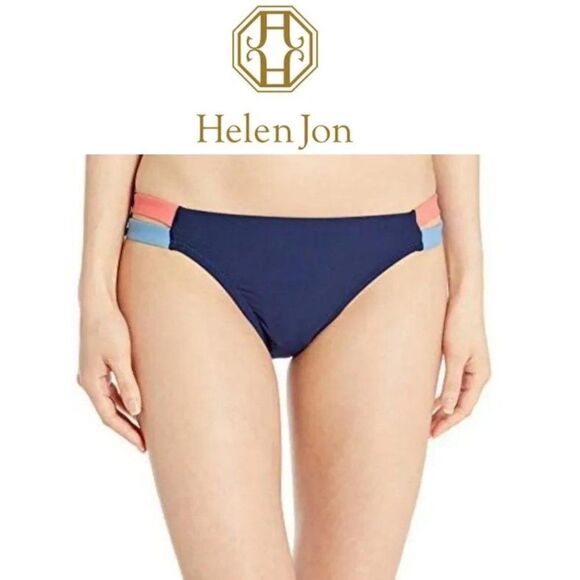 Helen Jon Women's Blue Standard Laguna Double Tab Side Hipster Size S - Picture 1 of 13